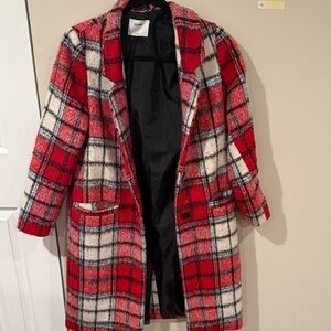 Old Navy Red and White Checkered Blazer